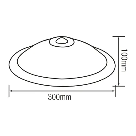 Світильник стельовий металевий з датчиком руху