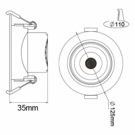 Світлодіодний світильник NORA-12 12W 6400К