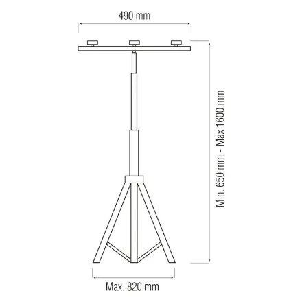 Підставка під прожектор подвійна TRIPOD DOUBLE