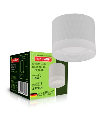 Світильник точковий EUROLAMP N3 LED GX53 (Max 30W) білий