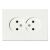 Розетка подвійна без заземлення біла GRANO