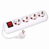 Подовжувач 4 гнізда 5 М з заземленням і вимикачем Подовжувач 4 гнізда 5 М з заземленням і вимикачем