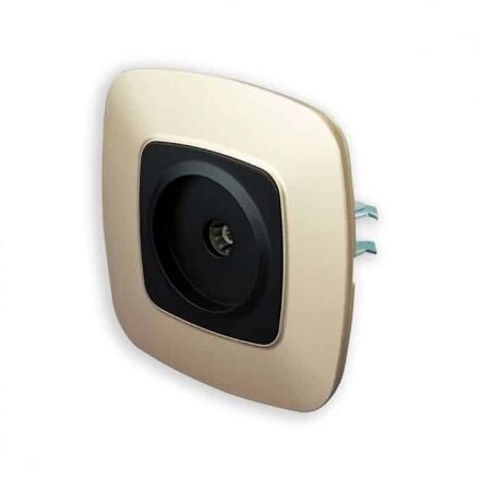 Розетка ТВ чорний-золото ELA