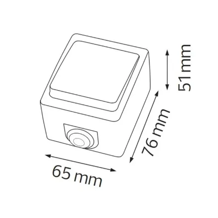 Розетка накладна 1-на з заземленням з кришкою ATOM