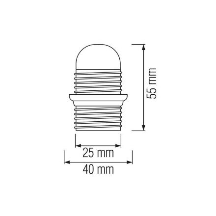 Патрон пластиковий з юбкою Е14 білий