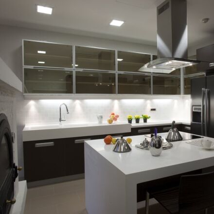 Світильник стельовий EUROLAMP LED Glass Downlight 6W 500 Lm 3000K квадратний