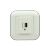 Розетка 1-USB LOFT біла+сіра