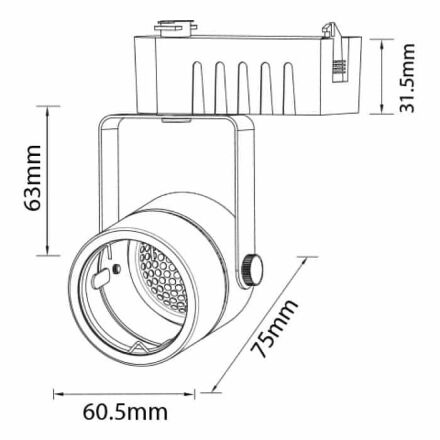 Світильник трековий DAKAR білий