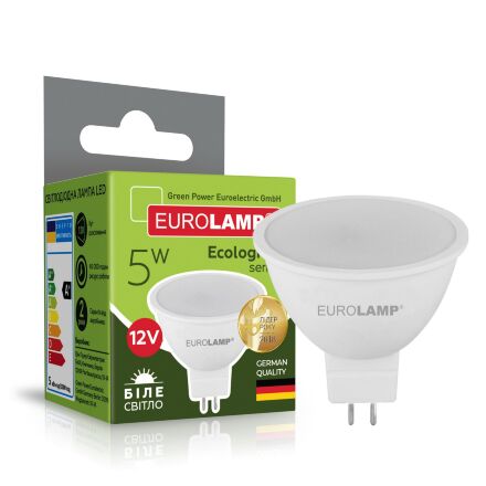 Світлодіодна лампа EUROLAMP LED SMD MR16 5W GU5.3 4000K 12V