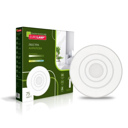 Настінно-стельовий світильник EUROLAMP LED T2 75W 3000-6500K Білий