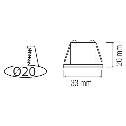 Світлодіодний світильник MONICA 1W 4200К матовий хром