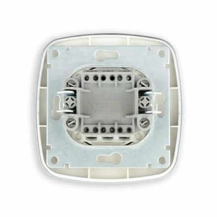 Вимикач 2-клавішний з підсвіткою срібло ELA