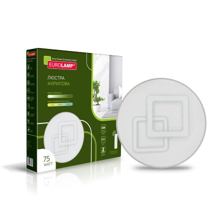 Настінно-стельовий світильник EUROLAMP LED T2 75W 3000-6500K Білий