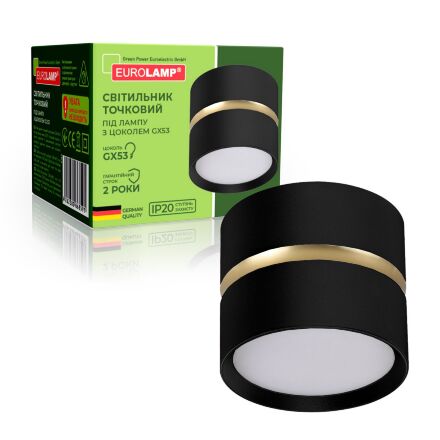 Світильник точковий Eurolamp LED GX53 чорний