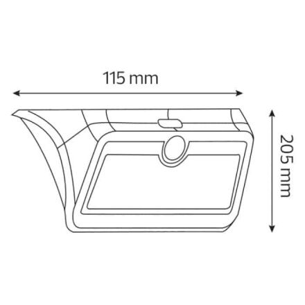 Світлодіодний світильник фасадний на сонячній батареї SIRIUS-2