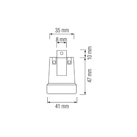 Патрон керамічний E27 з лапкою