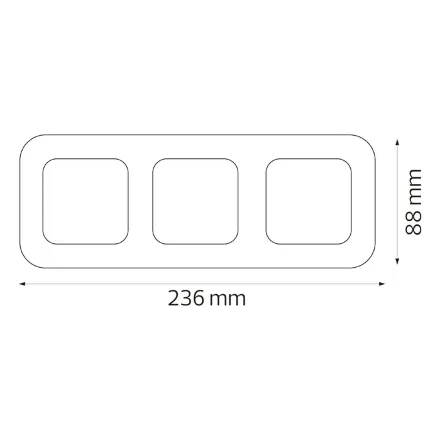 Рамка 3-на золото ELA