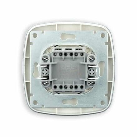 Вимикач 2-клавішний срібло ELA