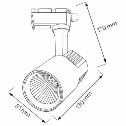 Світлодіодний світильник трековий VARNA-30 30W чорний