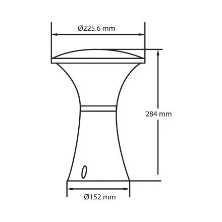 Світильник садово-парковий PAPATYA-1 E27 чорний