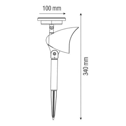 Світильник садово-парковий на сонячній батареї ORBIT