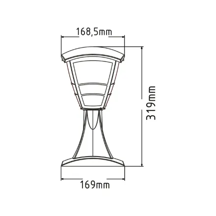Світильник садово-парковий YONCA-1 чорний