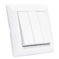 Вимикач 3-клавішний білий TINA Вимикач 3-клавішний білий TINA
