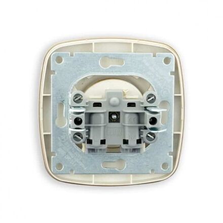 Розетка одинарна без заземлення золото ELA