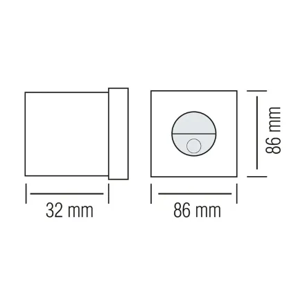 Світлодіодний світильник сходовий GOLD 3W (з датчиком)