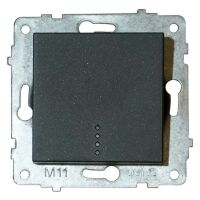 Механізм вимикача 1-клв. з підсвіткою GRANO чорний