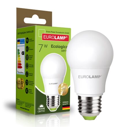 Світлодіодна лампа EUROLAMP LED А50 7W E27 3000K 220V