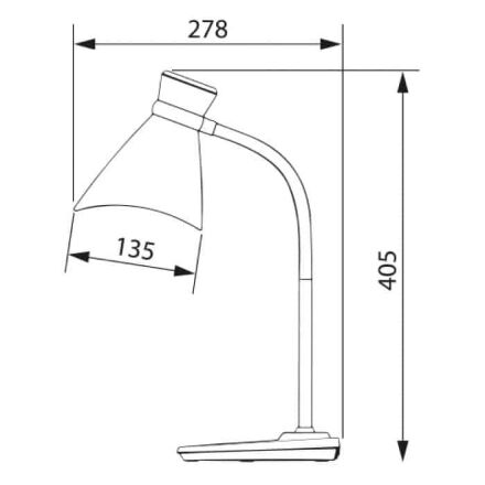Світильник настільний NIDA E27 білий