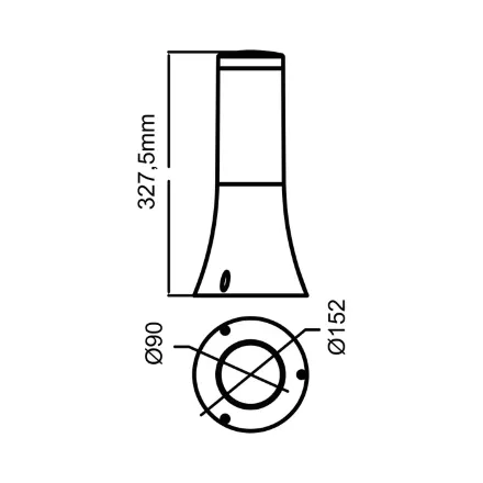 Світильник садово-парковий ORCHID-1 Е27 чорний