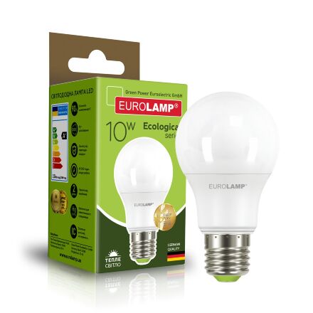 Світлодіодна лампа EUROLAMP LED А60 10W E27 3000K 220V