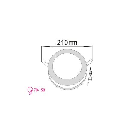 Світлодіодний світильник врізний PAULA-24 3CCT 24W