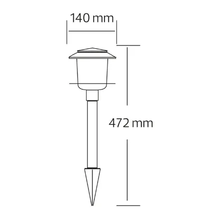 Світлодіодний світильник садово-парковий на сонячній батареї VENUS