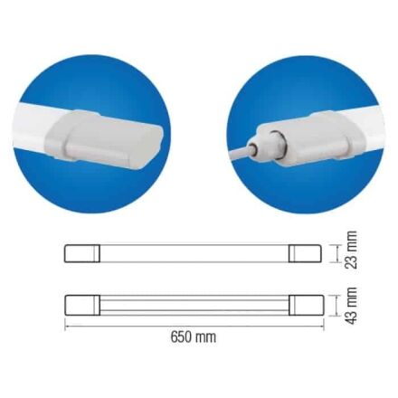 Світлодіодний світильник вологозахищений IRMAK-18 18W 6400K