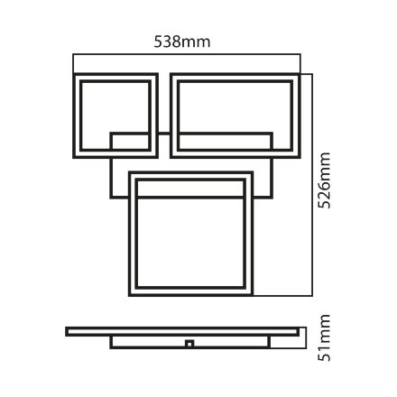 Світлодіодна люстра VENEZIA 40W 4000K чорний