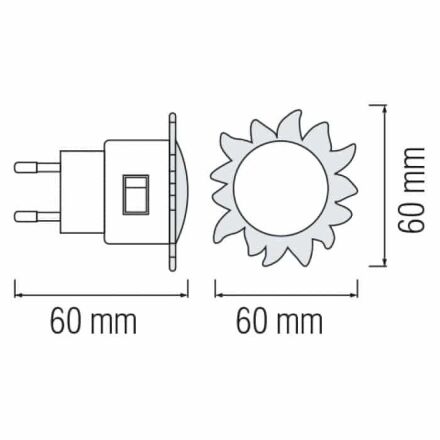 Нічник led REX червоний