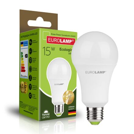 Світлодіодна лампа EUROLAMP LED А70 15W E27 3000K 220V