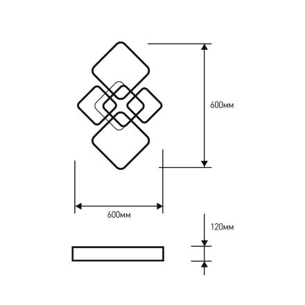 Люстра стельова Eurolamp LED M14 120W 9000 Lm 3000-6500K