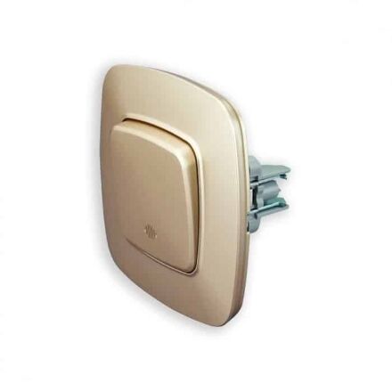 Вимикач 1-клавішний з підсвіткою золото ELA