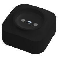 Розетка одинарна без заземлення чорна EVA Розетка одинарна без заземлення чорна EVA