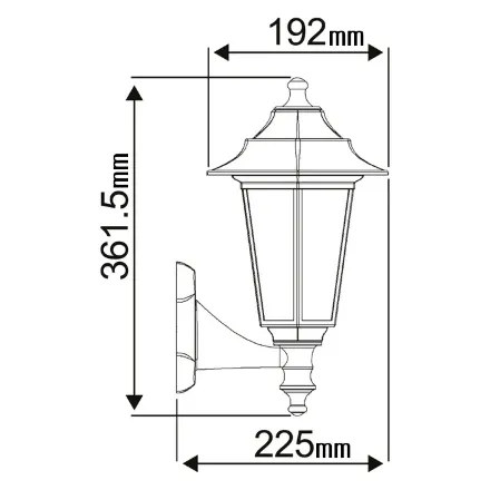 Світильник садово-парковий BEGONYA-2 Е27 чорний