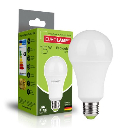 Світлодіодна лампа EUROLAMP LED А70 15W E27 4000K 220V