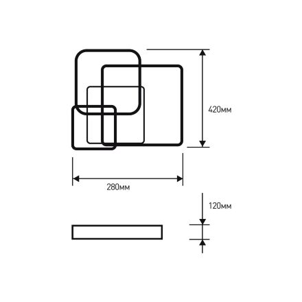Люстра стельова Eurolamp LED M20 65W 4875 Lm 3000-6500K