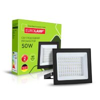 EUROLAMP LED SMD Прожектор чорний з радіатором 50W 5000K