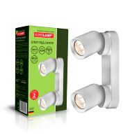 Спотовий світильник EUROLAMP LH new 2х30Вт GU10 білий метал