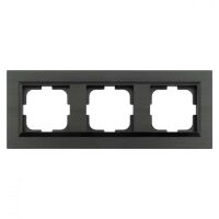 Рамка 3-на QUANTUM антрацит