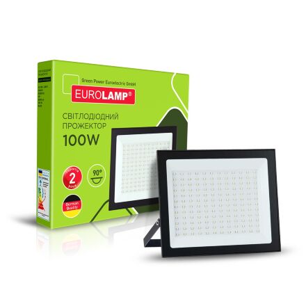 EUROLAMP LED SMD Прожектор чорний з радіатором 100W 5000K
